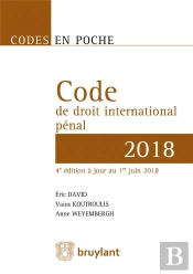 Code En Poche - Code De Droit International Penal 2018