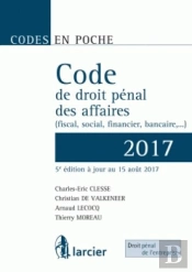Code En Poche - Code De Droit Penal Des Affaires 2017