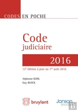 Bertrand.pt - Code Judiciaire - 2016, 12eme Ed.