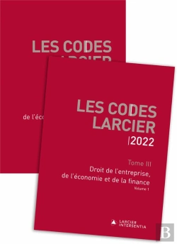Bertrand.pt - Code Larcier - Tome 3 Droit De L Entreprise, De L Economie Et De La Finance