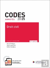 Codes Annotés : Droit Civil 2025 : À Jour Au 1er Novembre 2025 (23e Édition)