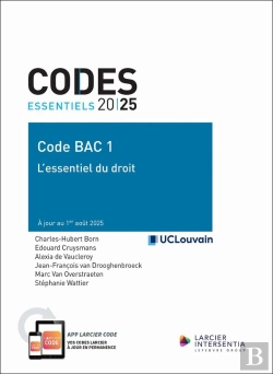 Bertrand.pt - Codes Essentiels : Code Bac 1 : L'Essentiel Du Droit ; À Jour Au 1er Août 2025 (Édition 2025/2026)