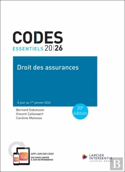 Bertrand.pt - Codes Essentiels : Droit Des Assurances 2026 : À Jour Au 1er Janvier 2026 (20e Édition)