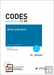 Codes Essentiels : Droit Judiciaire 2024 : À Jour Au 1er Juillet 2024 (Édition 2024)