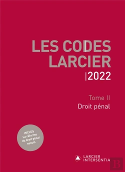 Bertrand.pt - Codes Larcier 2022 - Tome 2 Droit Penal