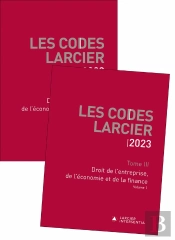 Codes Larcier 2023 - Tome 3 Droit De L Entreprise, De L Economie Et De La Finance