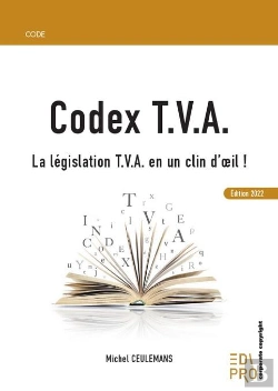 Bertrand.pt - Codex T.V.A. Edition 2022 - La Legislation T.V.A. En Un Clin D Oeil !