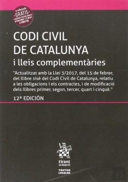 Bertrand.pt - Codi Civil De Catalunya I Lleis Complementàries (Inclou El Codi De Consum) 12ª Ed. 2017