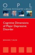 Cognitive Dimensions Of Major Depressive Disorder