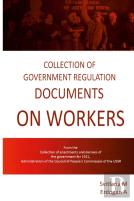 Collection Of Government Documents On Workers, 1920-1921