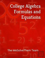 College Algebra Formulas And Equations