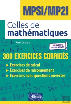 Bertrand.pt - Colles De Mathématiques ; Mpsi/Mp2i Nouveaux Programmes
