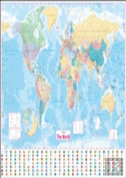 Collins World Wall Laminated Map