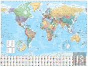 Collins World Wall Laminated Map