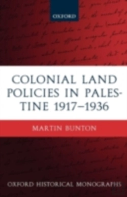 Bertrand.pt - Colonial Land Policies In Palestine 1917-1936
