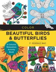 Color Beautiful Birds And Butterflies