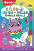 Color-In Stickers And Puzzles! Adorable Animals