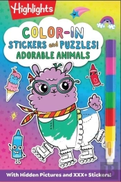 Color-In Stickers And Puzzles! Adorable Animals