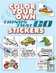 Color Your Own Things That Go Stickers