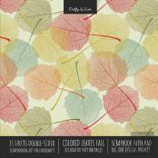 Colored Leaves Fall Scrapbook Paper Pad 8x8 Decorative Scrapbooking Kit For Cardmaking Gifts, Diy Crafts, Printmaking, Papercrafts, Seasonal Designer Paper