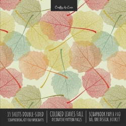 Bertrand.pt - Colored Leaves Fall Scrapbook Paper Pad 8x8 Decorative Scrapbooking Kit For Cardmaking Gifts, Diy Crafts, Printmaking, Papercrafts, Seasonal Designer Paper