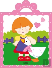 Coloriage ; La Petite Fille Et Oie