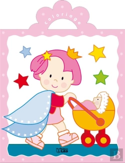 Bertrand.pt - Coloriage ; La Petite Princesse Et Sa Poussette