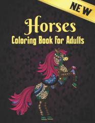 Coloring Book Adults Horses