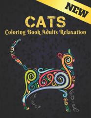 Coloring Book Adults Relaxation Cats