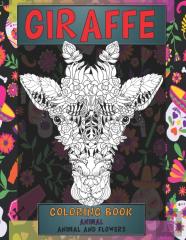 Coloring Book Animal And Flowers - Animals - Giraffe