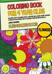 Coloring Book For 4 Year Olds (Flowers)