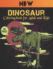 Coloring Book For Adult And Kids Dinosaur