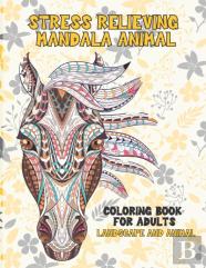 Coloring Book For Adults Landscape And Animal - Stress Relieving Mandala Animal