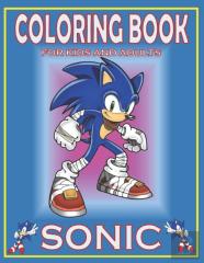Coloring Book For Kids And Adults Sonic