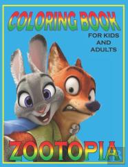 Coloring Book For Kids And Adults Zootopia