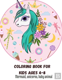 Bertrand.pt - Coloring Book For Kids Mermaid, Unicorns, Baby Animal