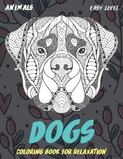 Bertrand.pt - Coloring Book For Relaxation - Animals - Easy Level - Dogs