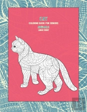 Coloring Book For Seniors Large Print - Animals - Cat