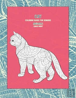 Bertrand.pt - Coloring Book For Seniors Large Print - Animals - Cat