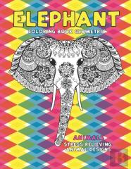 Coloring Book Geometric Animals - Stress Relieving Animal Designs - Elephant