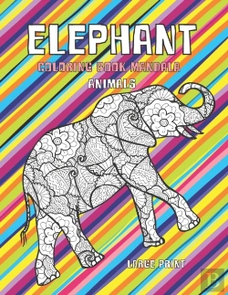 Bertrand.pt - Coloring Book Mandala Animals - Large Print - Elephant
