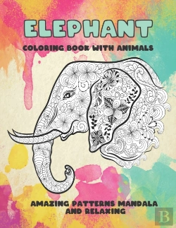 Bertrand.pt - Coloring Book With Animals - Amazing Patterns Mandala And Relaxing - Elephant