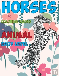 Bertrand.pt - Coloring Books Animal Easy Level - Horses