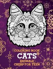 Coloring Books Cheap For Teen - Animals - Cats