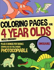 Coloring Pages For 4 Year Olds (Dinosaurs)