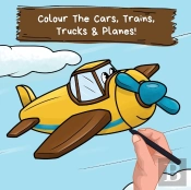 Colour The Cars, Trains, Trucks  Amp  Pl