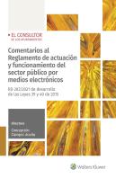 Comentarios Al Reglamento De Actuacion Y Funcionamiento Del Sector Publico Por M