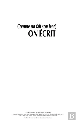 Bertrand.pt - Comme On Fait Son Lead, On Ecrit