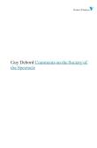 Comments On The Society Of The Spectacle