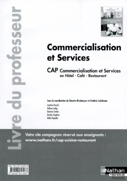 Bertrand.pt - Commercialisation Et Services ; Cap ; Commercialisation Et Services En Hcr ; Livre Du Professeur